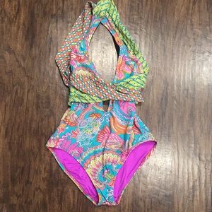 Trina Turk sexy colorful one piece